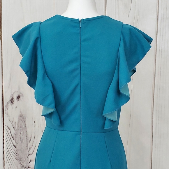 Teal Jumpsuit Pants Turquoise NEW Retro Disco 70s - Picture 4 of 12